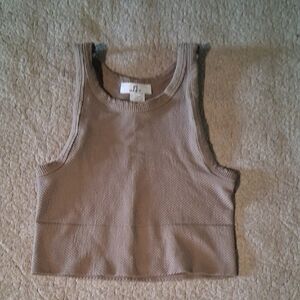 Habit Casual Tan Ribbed Tank Top